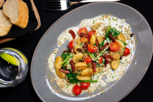 Bacon, Cherry Tomato & Spinach Gnocchi
